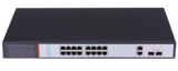 16 Port 10/100 Mbps with PoE + 2 Gigabit Uplink/DVR Port Ethernet Switch